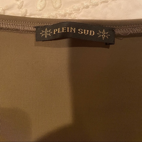 Plain Sud olive green sexy bodycon midi dress, Medium, NWOT - Picture 6 of 8